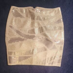 White House Black Market Silver/gray Sequin Pencil Skirt Sz 6